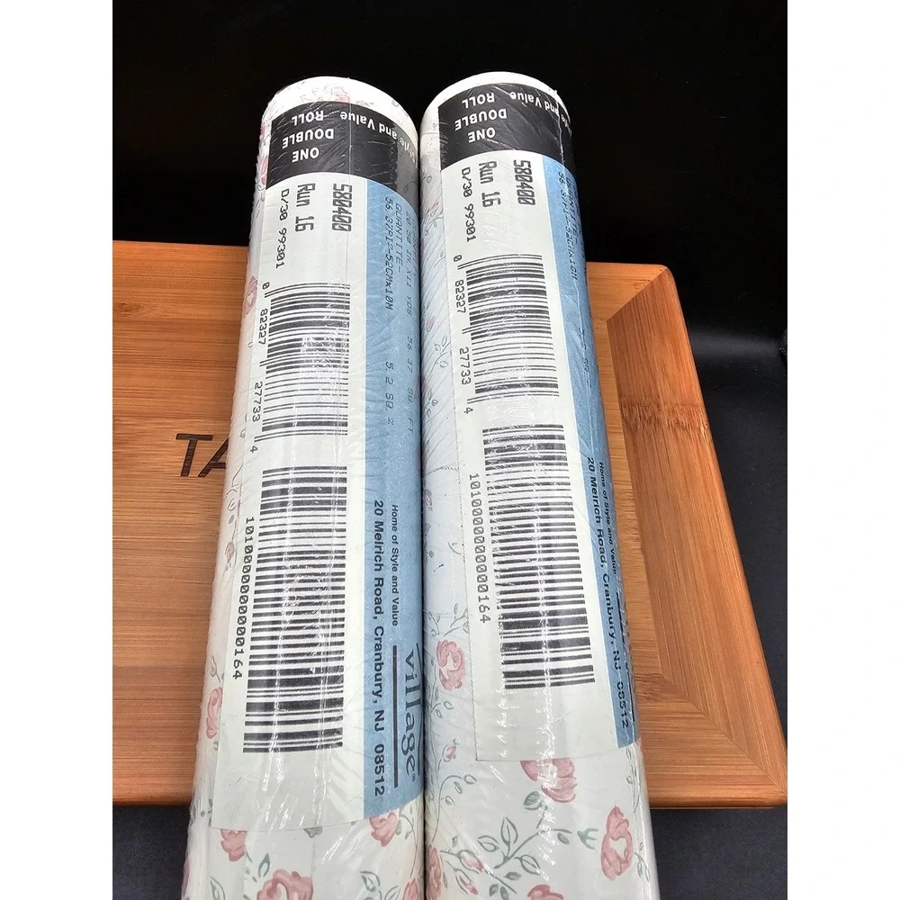 Village Vinyl Pre-Pasted Floral Wallpaper 2 Double Rolls 20.5in x 11yd TS